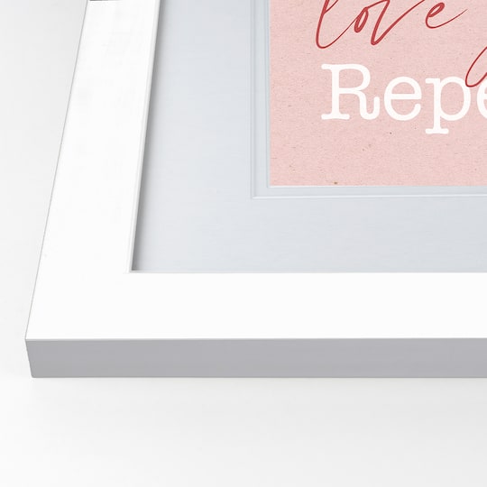 11" x 14" Eat Sleep Love White Framed Print Wall Art